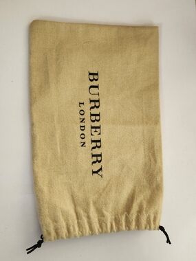 BURBERRY LONDON Beige and Black Logo  Drawstring DUST BAG, 10 X 6